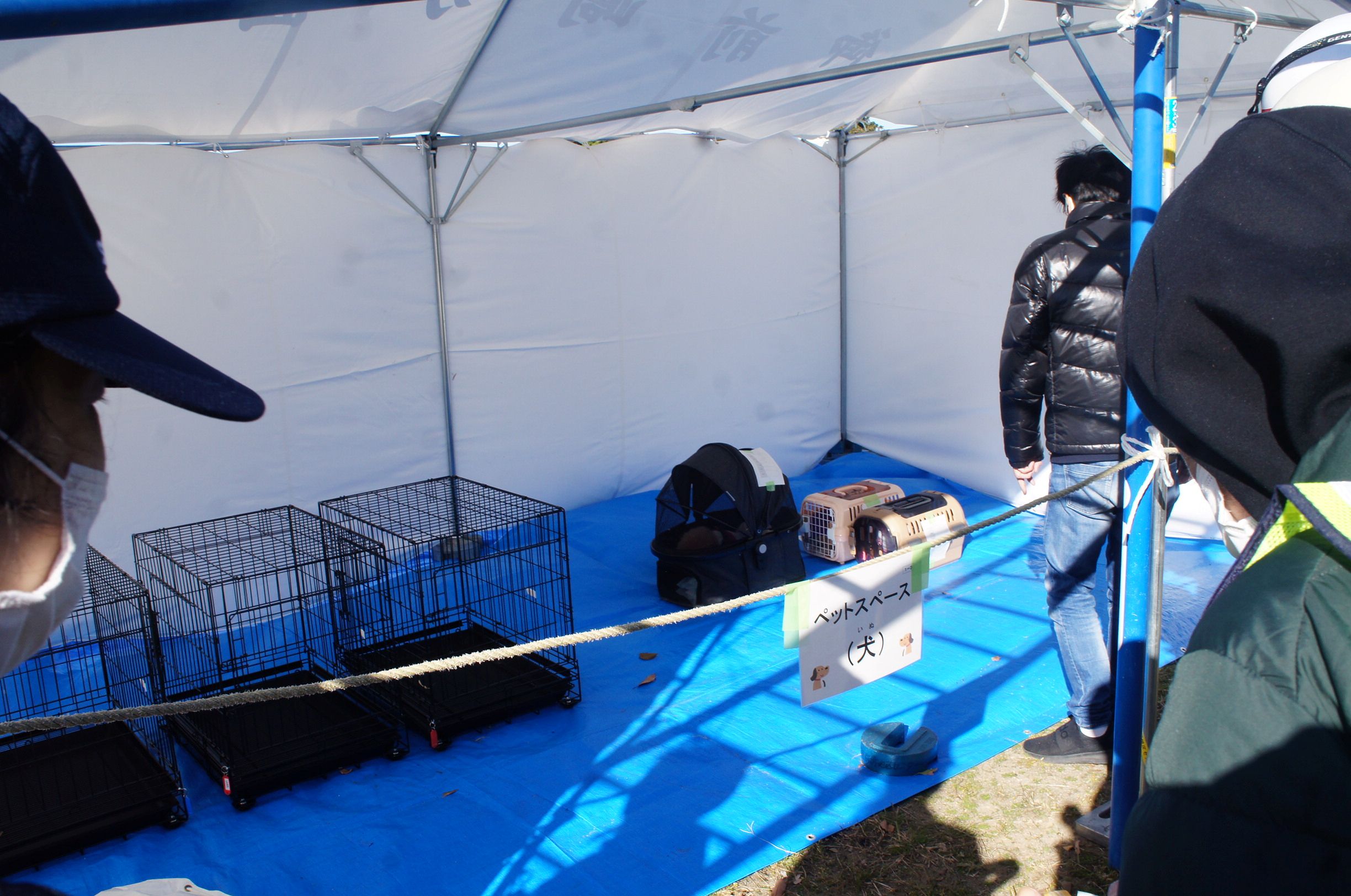 ペットの同行避難訓練 